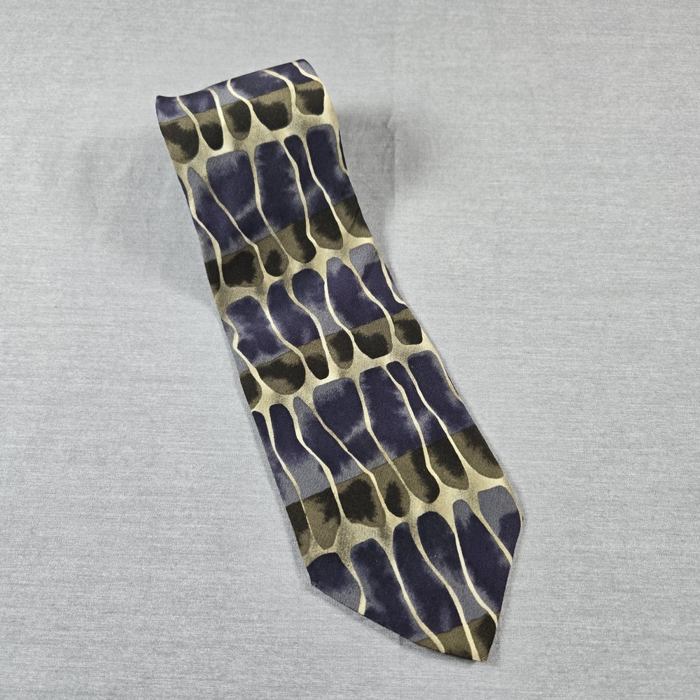 VTG Grateful Dead Jerry‎ Garcia Silk Tie Abstract Geometric Looks Like Rain Boho